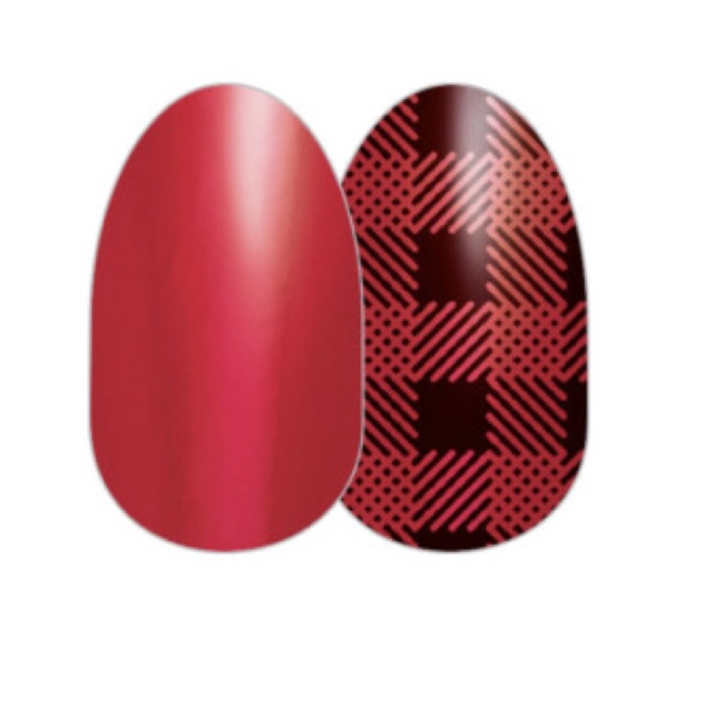 Color Street GOOD GIRLS GONE PLAID Red Black Mixed Mani Buffalo Plaid Nail Set